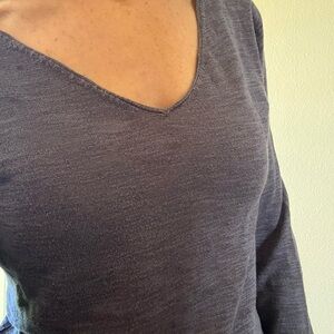 Susina Lavender Knit V-Neck Sweater
